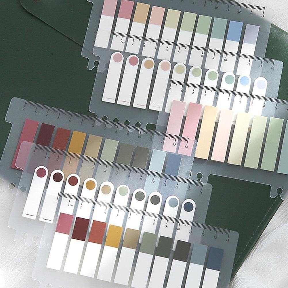 IMPRINT Sticky Note Tabs Markers Sticky Index Tabs 30 Colors | Memo Stickers Writable and Repositionable | File Tabs Flags 600 Tabs | Soothing Morandi Colors