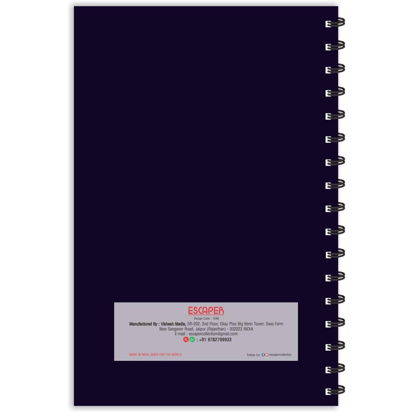 ESCAPER Couple Romance Under Umbrella Diary, Ruled - A5 Size - 8.5 x 5.5 inches Designer Diary, Diary Notepad, Diary for Office, Diary for Gift, diary small size, Diary a5