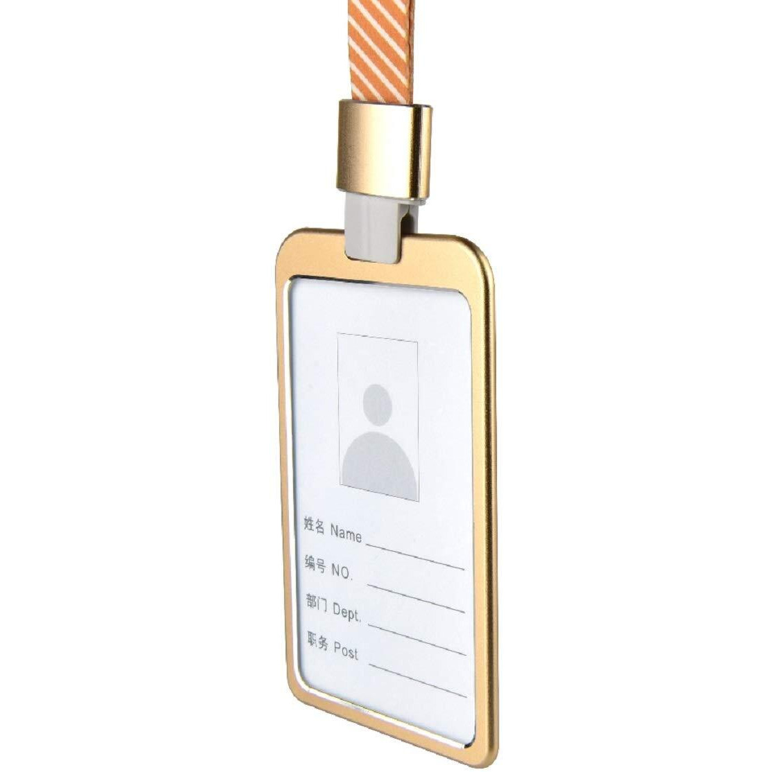 WHNOATOC id card holder for office,id card holder for women,id card holder for men stylish,Golden id card holder for school student,id card holder for office steel, office id card covers holder PACK of 3