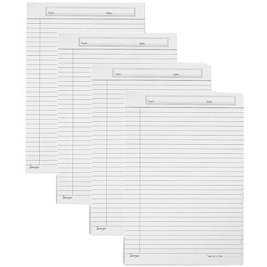 ZEBRIC A4 90 GSM Both Side Ruled Sheets for Project/Assignment/Practical/Homework (A4-40, WHITE)