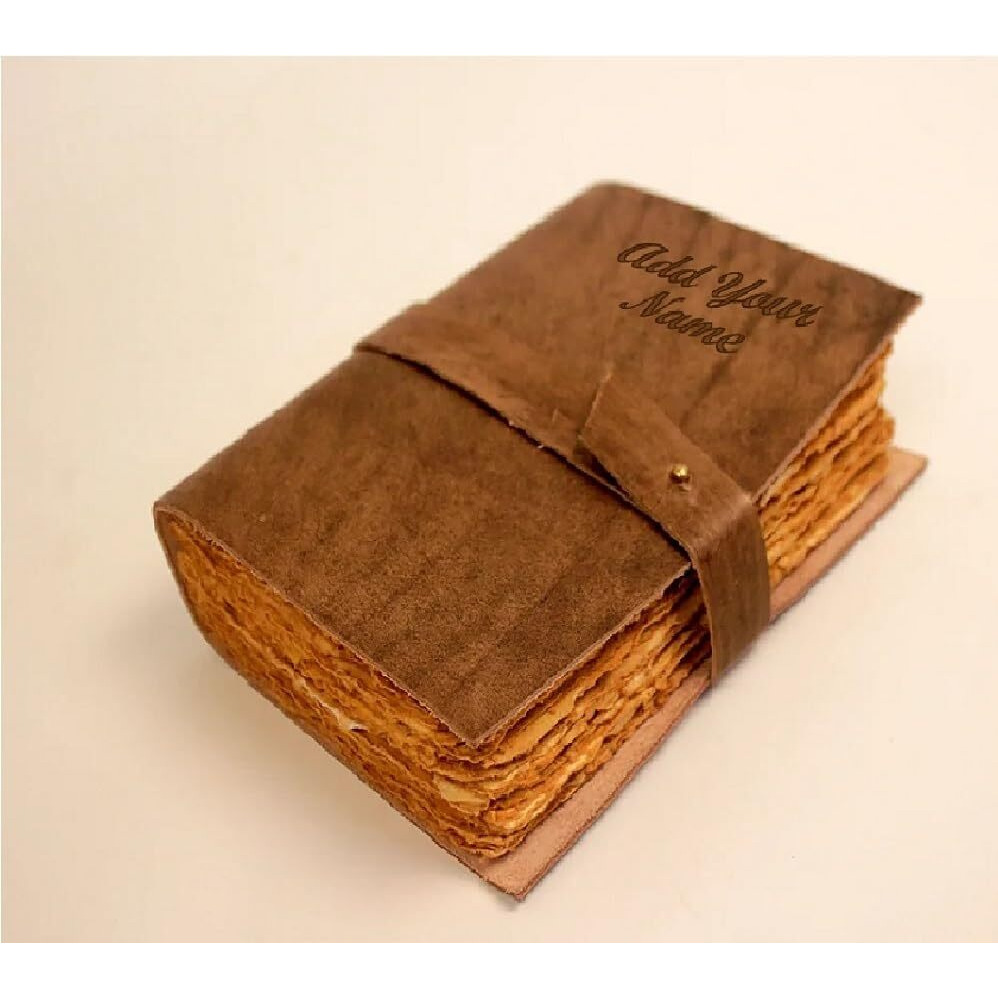DI-KRAFT Leather Journal Diary with Antique Closure Vintage Old Pages Diary for Office Personal Use