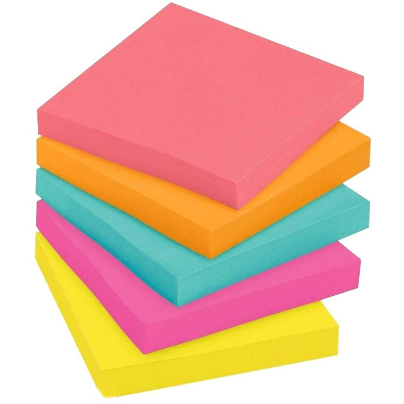 OFIXO Sticky Notes 400 Sheets Regular, 5 Colors (Multicolor)