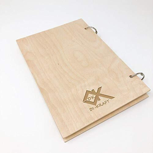 DI-KRAFT Refillable Ring Lock Wooden (MDF) Cover Laser Cutting Dolphin Shape Diary Unruled Paper Sheets Notebooks for Writing Sweet Memories Journal Planner Scrapbook A5(160 Pages, 6x8 Inches)