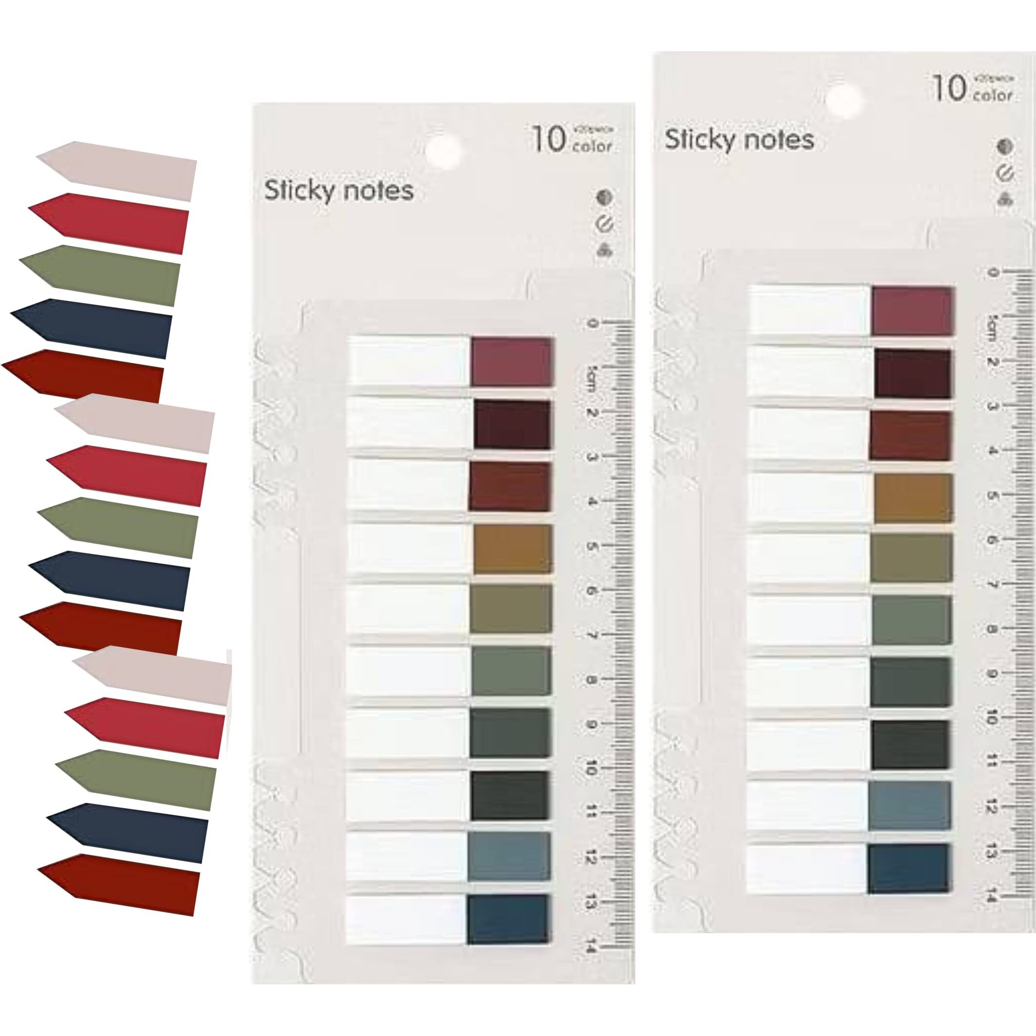 IMPRINT Sticky Tabs Page Markers | Morandi Vintage Colors | Sticky Note Tabs Colored Writable and Repositionable Book Flags Tabs Strip Index Tabs, Page Tabs | 5 Packs | 700 Flags |