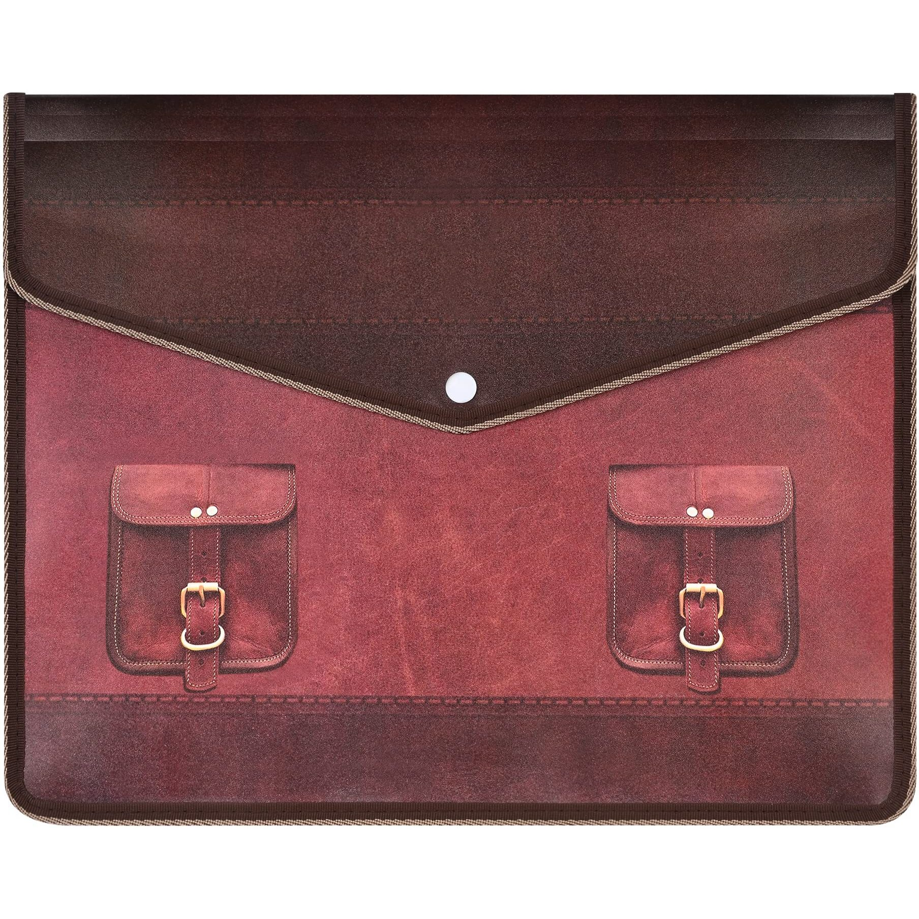 FEDUS Pack 6 Documents Holder Envelope Folder,Stylist Printed File Storage Bag with Snap Button Transparent Plastic File for documents Certificate File Holder/Document Folder Organizer for Certificate