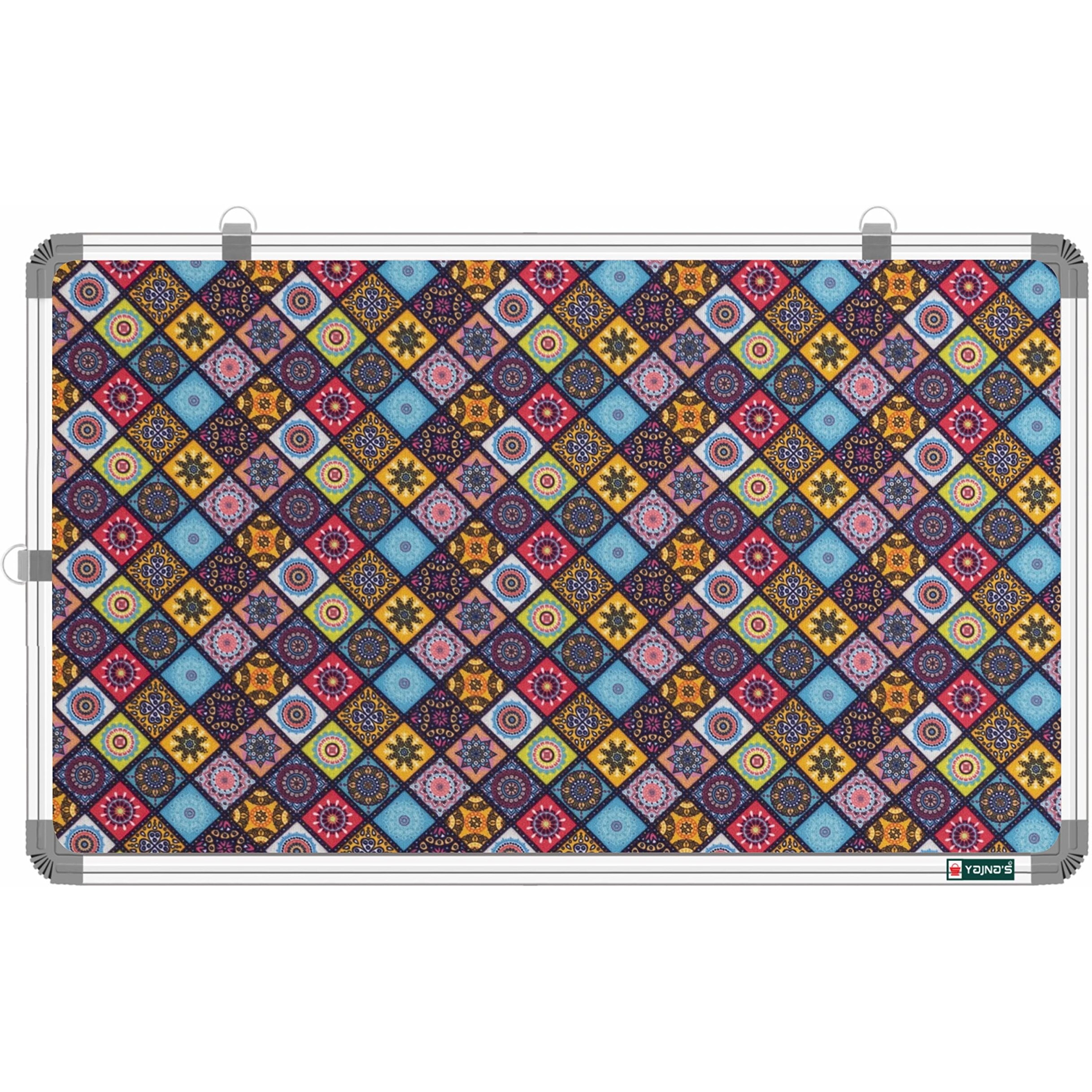 YAJNAS 58.5x28 CM Premium Material Golden Galaxy Designed Notice Board/Pin-up Board/Soft Board/Bulletin Board/Pin-up Display Board for Study Room, Home, Office & School Use