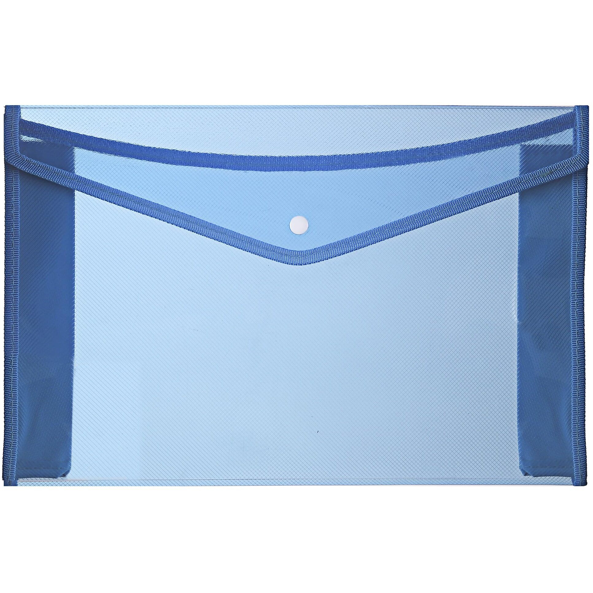 SAYA Pack of 2 Clear Bag Durable FS Fabric Gazette (Vibrant Blue)