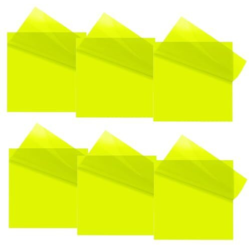 OFIXO Transparent (300 Pcs Yellow 3x3 Inch) Self-Adhesive Sticky Notes, OFIXO Clear See Through Post for Planner Office School College Teacher Student Supplies