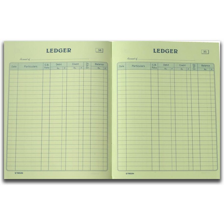 TRISON Ledger Copy Size (17x21 cm) 112 Pages | Small Size | Quire 1 | Fancy Hardcase Bound | Gloss Laminated Cover | Pack of 1