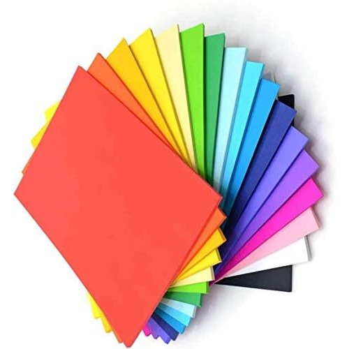Eclet 100 pcs Color A4 Medium Size Sheets (10 Sheets Each Color) Art and Craft Paper Double Sided Colored set 246