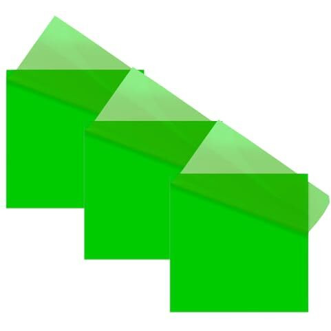 OFIXO Transparent Self-Sticky Note Pads, Clear Notes 76mm X 76mm Transparent Self Adhesive Removable Perfect for Studying and Writing, Sheet 150 Pcs (Green)