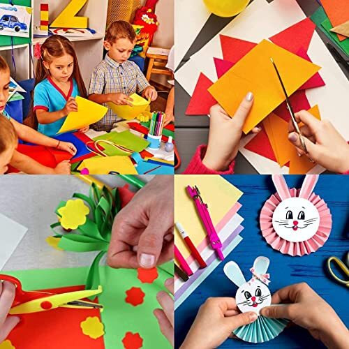 OFIXO (150 GSM) 50 Pcs Color Sheets Copy Printing Papers/Art and Craft paper A4 Sheets Double Sided Colored Craft Smooth Finish Home, School__Pack of 2