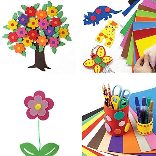 OFIXO 50 Pcs Color Sheets Copy Printing Papers/Art and Craft paper A4 Sheets Double Sided Colored Origami Folding Paper (150 GSM)__Pack of 2
