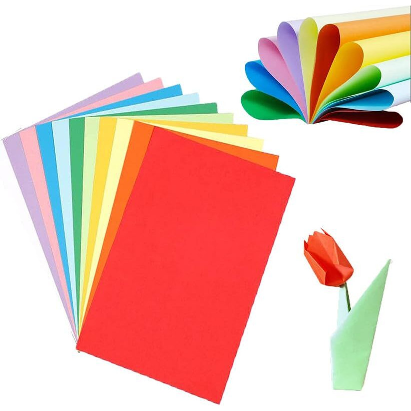 Eclet A4 100 Coloured Sheets (10 Sheets each color) Copy Printing/Art and Craft Paper Double Sided Coloured Office Stationery Children's Day Gift, Birthday Gift, Party Favors,christmas decor etc