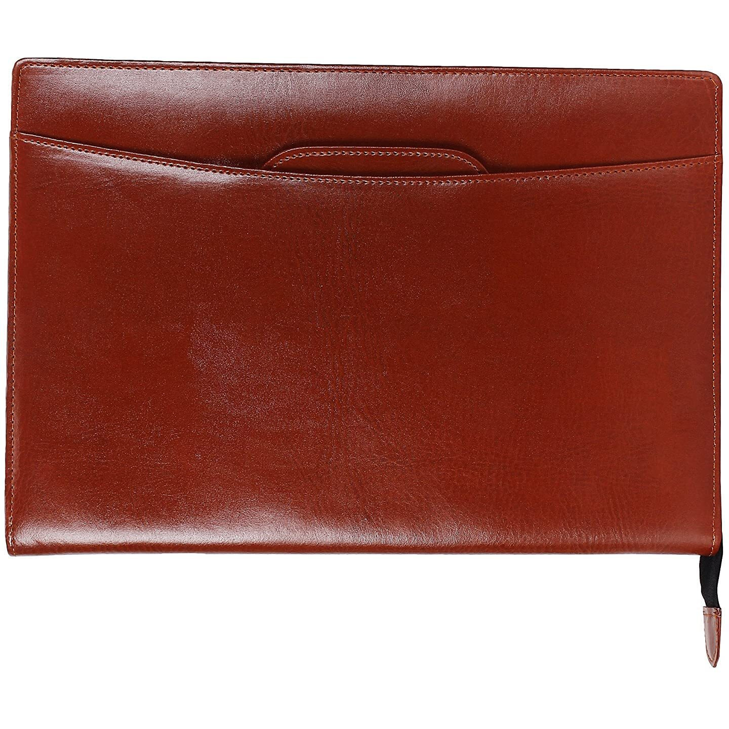 GreatDio Leatherette Material Professional File Folders for Certificates, Documents Holder with Adjustable Handles and 2 Rings and 20 Leafs. Size FS | ColorBrown