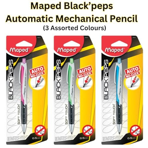 Maped Premium Exam kit - 2pc Set (City Theme) |Premium Clipboard and Automatic Mechanical Pencil|Pen Pencil|Exam Pad for Students|Ideal for School Students | Essential Exam Kit| Automatic Pencil