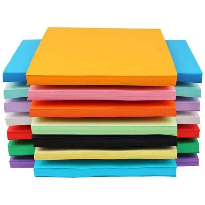 Eclet A4 100 Coloured Sheets (10 Sheets each color) Copy Printing/Art and Craft Paper Double Sided Coloured Office Stationery Children's Day Gift, Birthday Gift, Party Favors,christmas decor etc