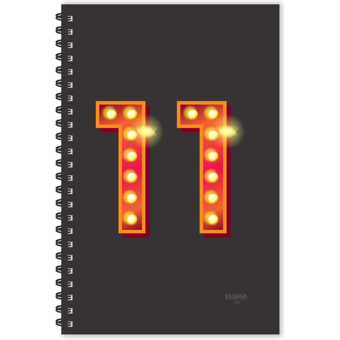 ESCAPER Number 11 - Numeric Diary, Ruled - A5 Size - 8.5 x 5.5 inches Lucky Number Diary, Spiritual Diary, Numerology Diary, Diary Notepad, Diary for Office, Diary for Gift