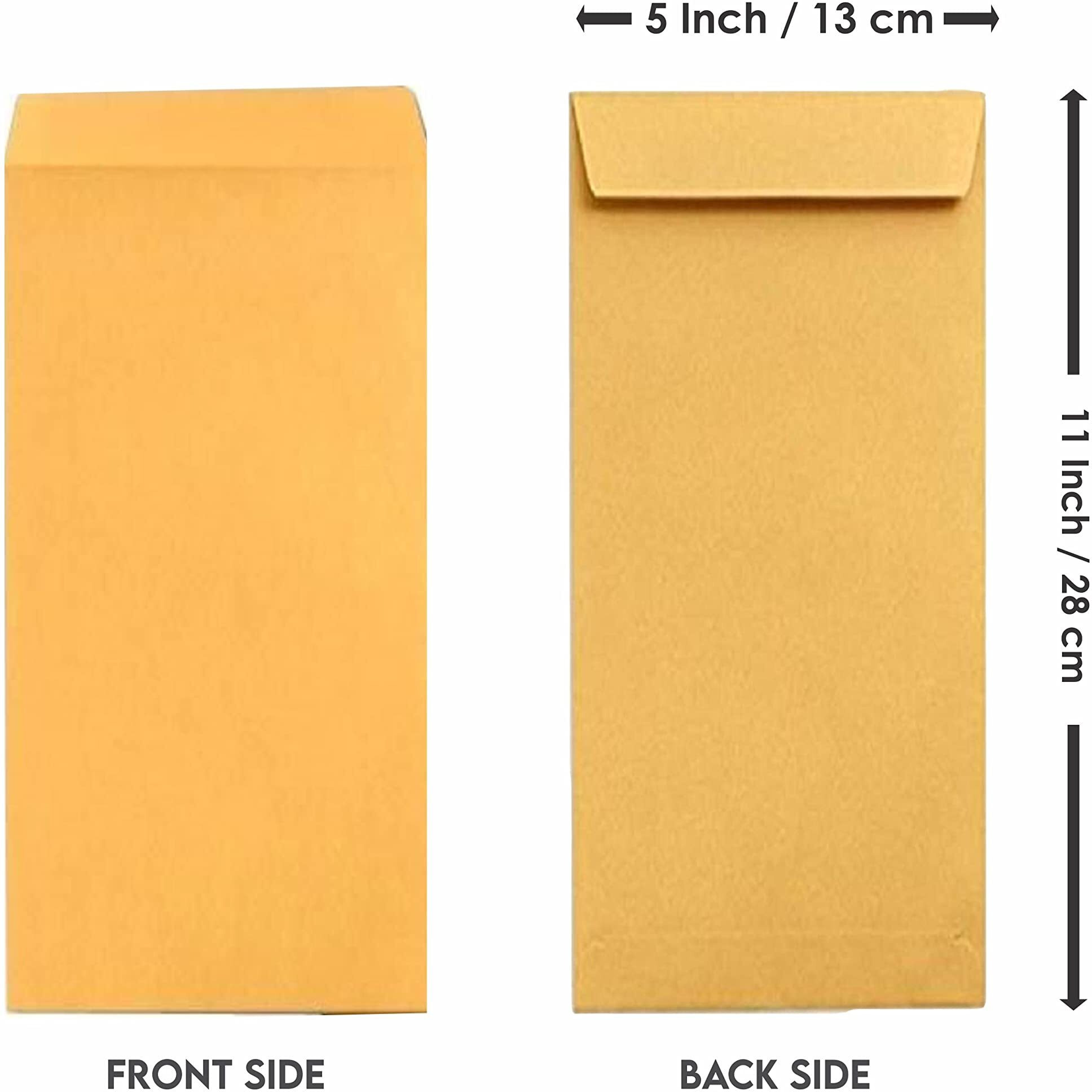 ESCAPER Envelopes for Letters, Envelopes for Courier, Envelopes for Office (200 Qty, Yellow Laminated (11 x 5 inch))