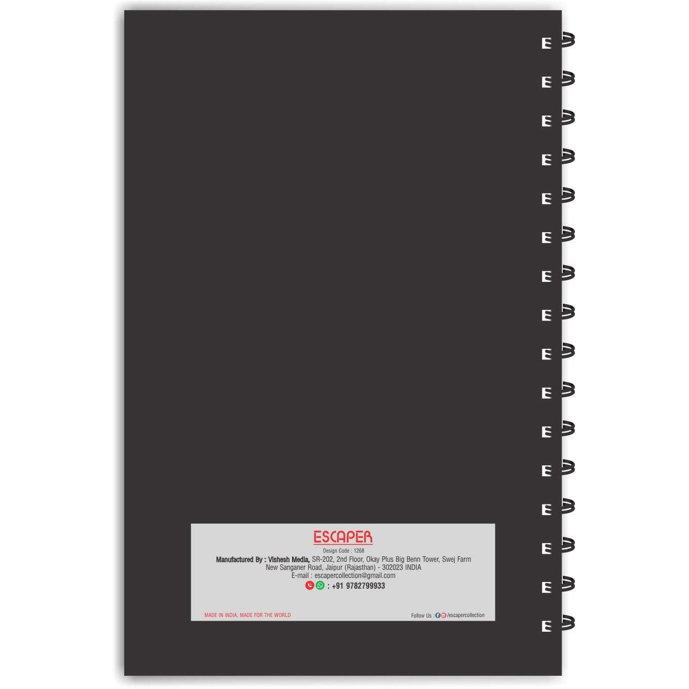 ESCAPER Start Now Not Tomorrow Designer Diary, Ruled - A5 Size - 8.5 x 5.5 inches Notepad, Motivational Quotes Diary, Diary Notepad, Diary for Office, Diary for Gift