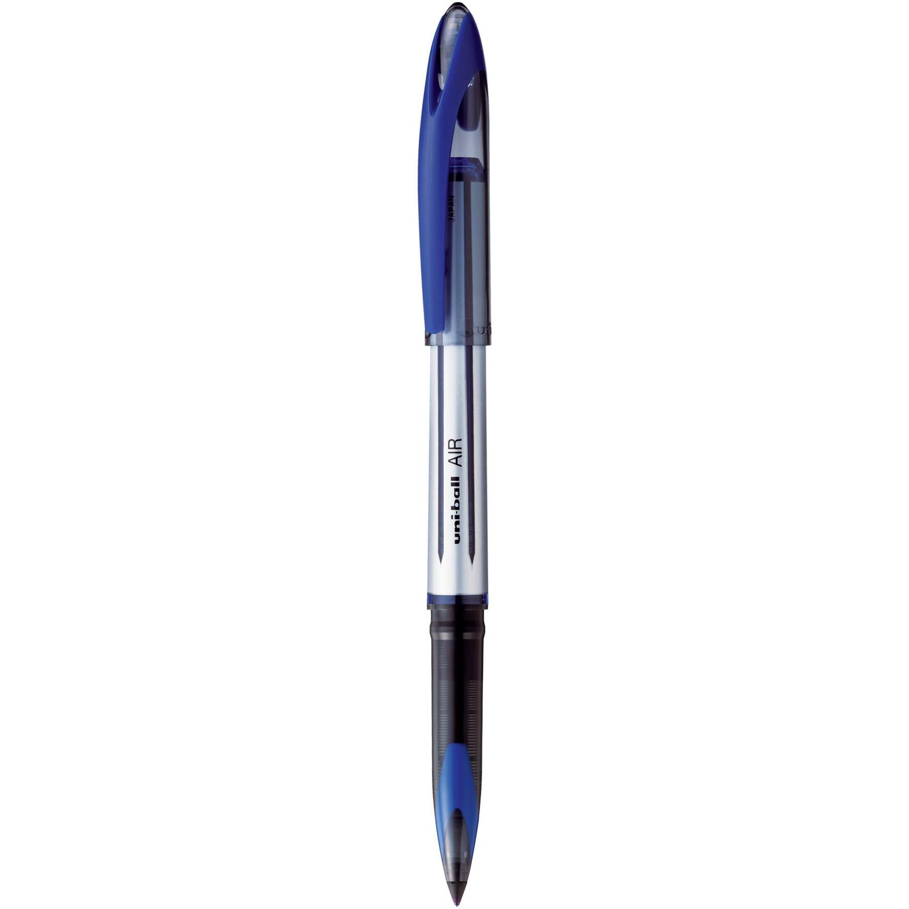 uni-ball Air UBA 188 L 0.7mm Roller Ball Pen Combo | Blue & Black Ink, Pack of 6