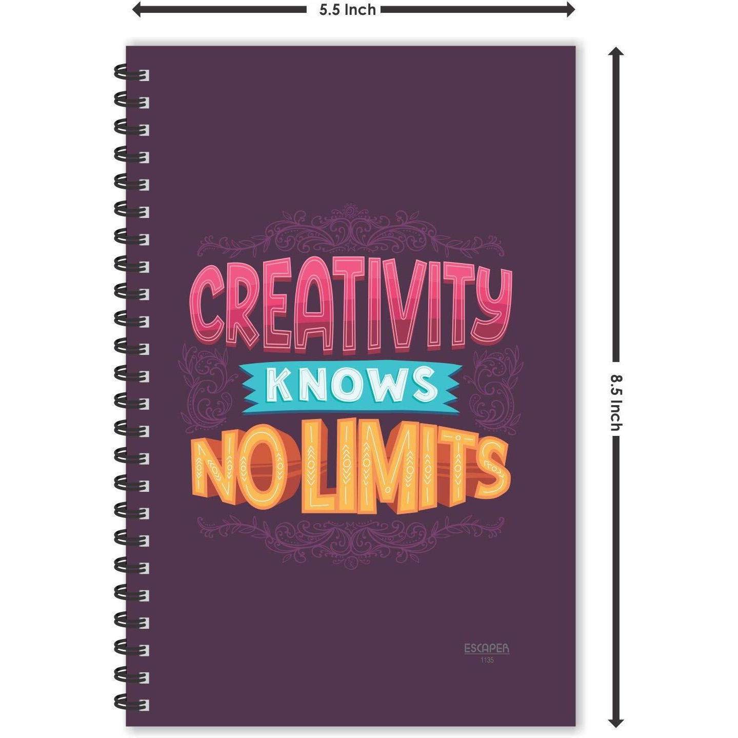 ESCAPER Stay Wild Motivational Diary (A5 Size - Ruled 160 Pages) (Creativity knows No Limit)