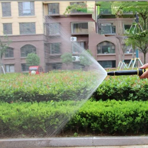 EPISKEY Heavy Duty Expandable Garden Hose Flexible Water Pipe with Double Latex Core Stainless Metal Nozzle Water Spray Gun Braided Outer Layer Small No Kink Hose (Multicoloured) (05 Meter)