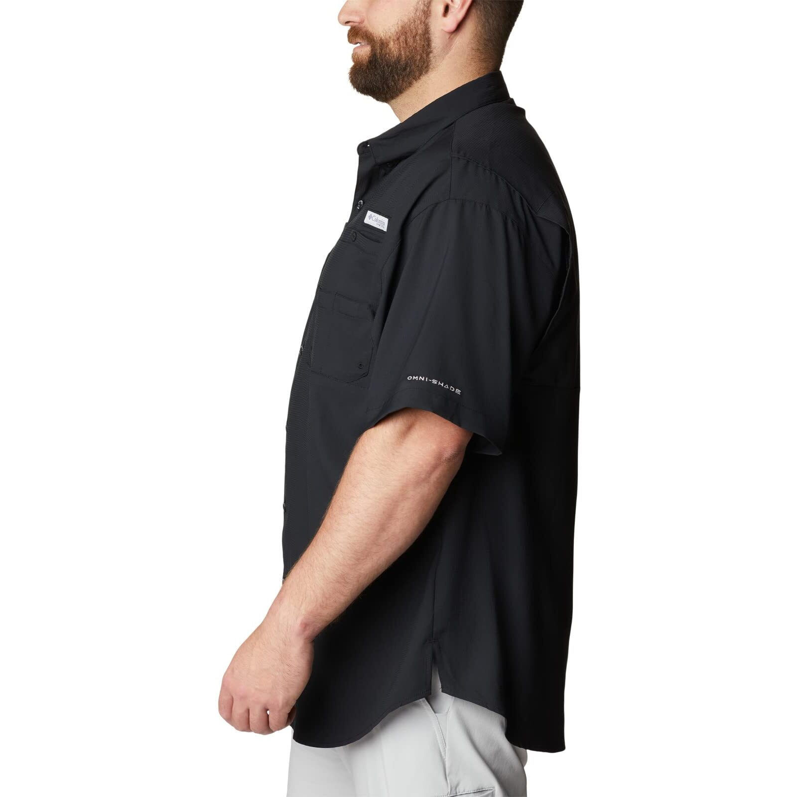 Columbia Mens Tamiami II Short Sleeve Shirt, Black, S