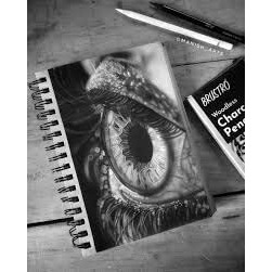BRUSTRO Artists Wiro Bound Sketch Book| Spiral | A5 Size, 116 Pages, 160 GSM| Ideal for Professional Drawing, Sketching, Mandala Art, Students,Professionals, School, Beginners, Paper, Watercolor