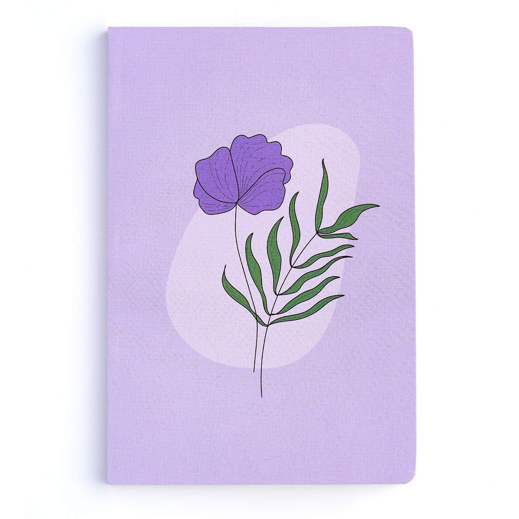 FACTOR NOTES 100 GSM A5 Notebook Plain | 144 Pages (Violet Bloom)