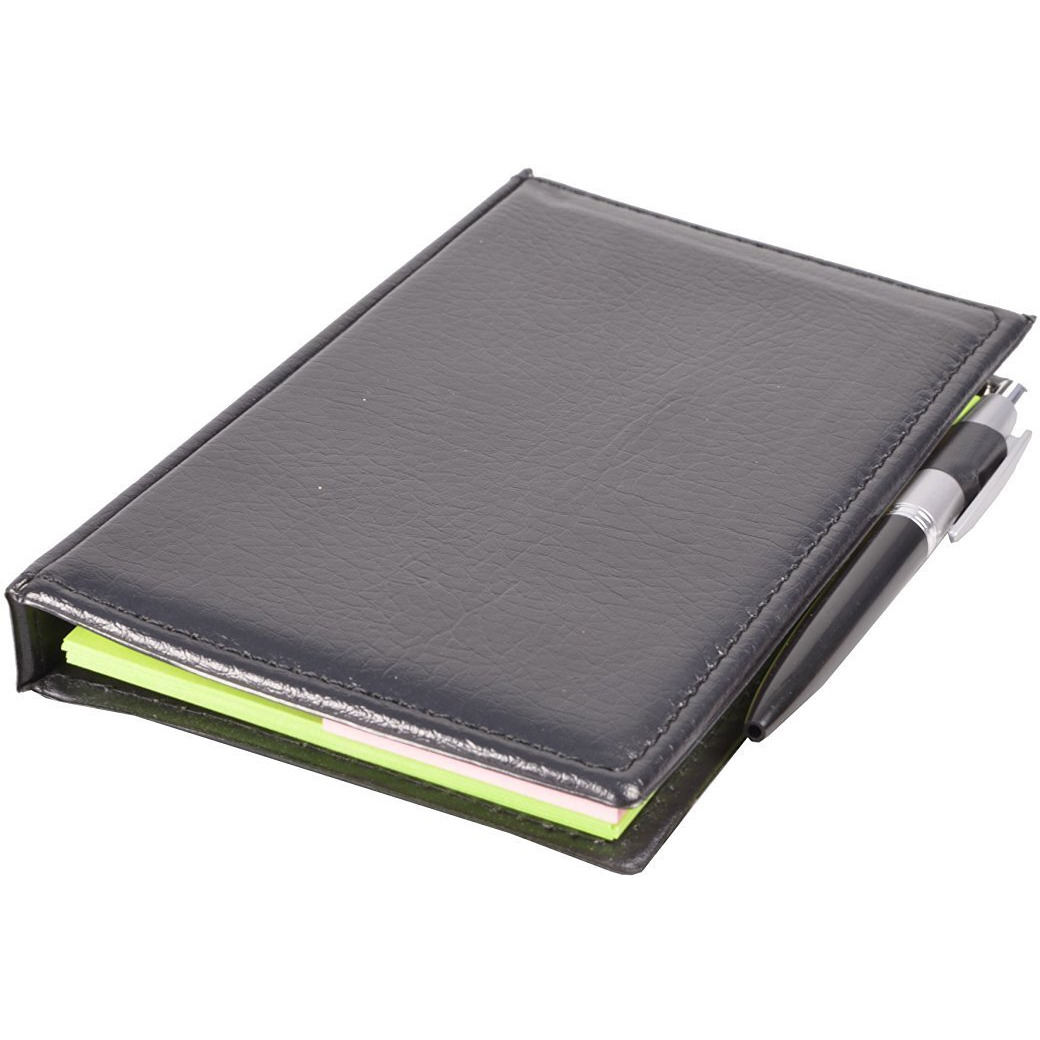 COI Memo Note Pad/Memo Note Book with Sticky Notes & Clip Holder in Diary Style (Neon 5 pcs)