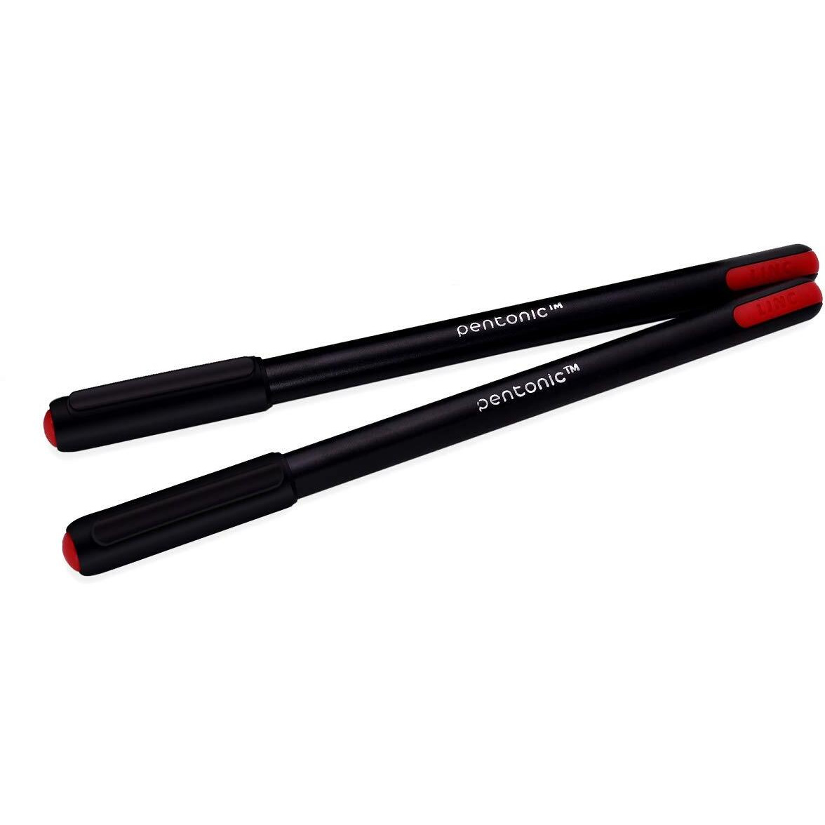 Pentonic 0.7 mm Ball Point Pen Box Pack | Black Body | Red Ink | Set of 10 Pens x 2 Packs