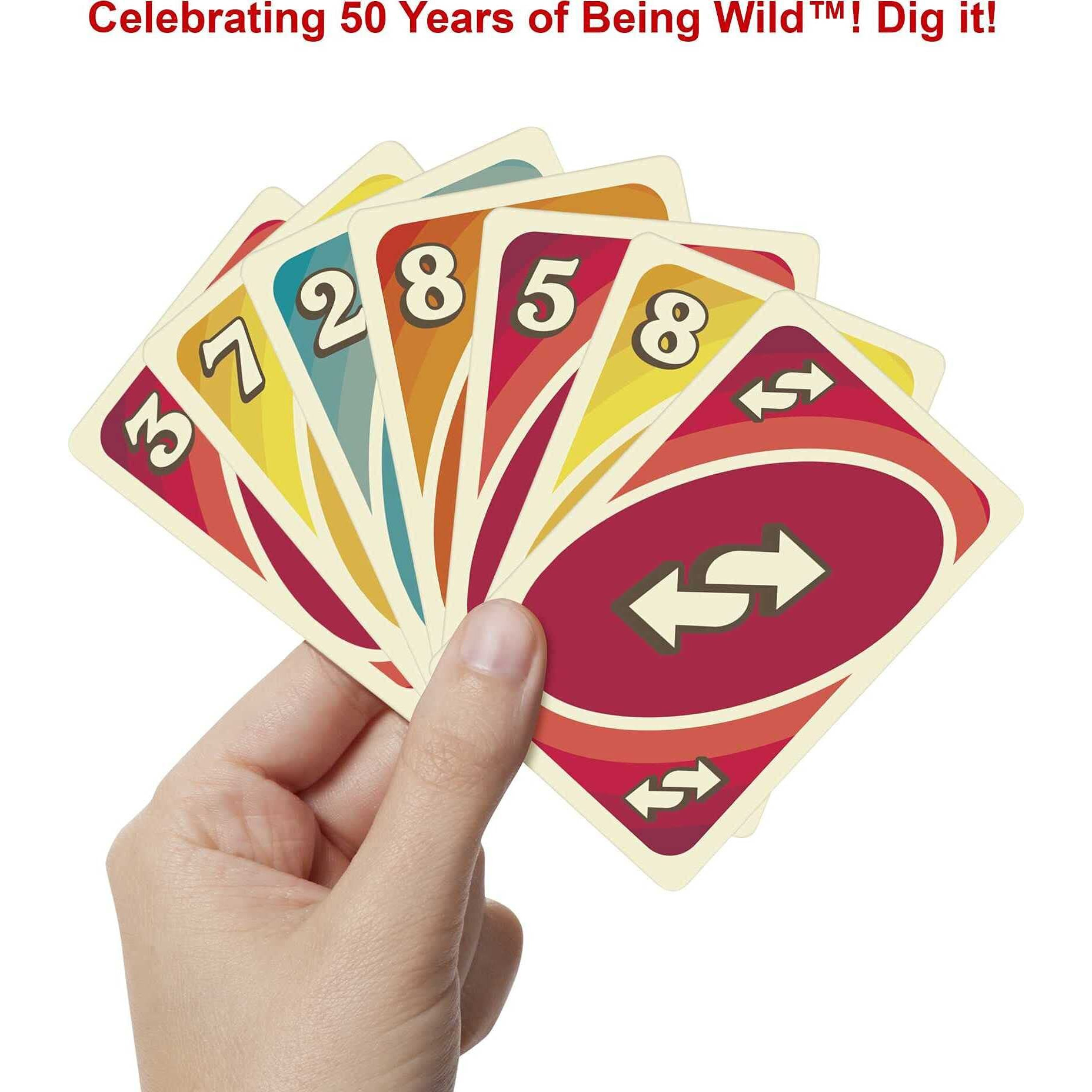 Games Mattel Games Uno Iconic 1970S Card Game for Kids, Pack of 1