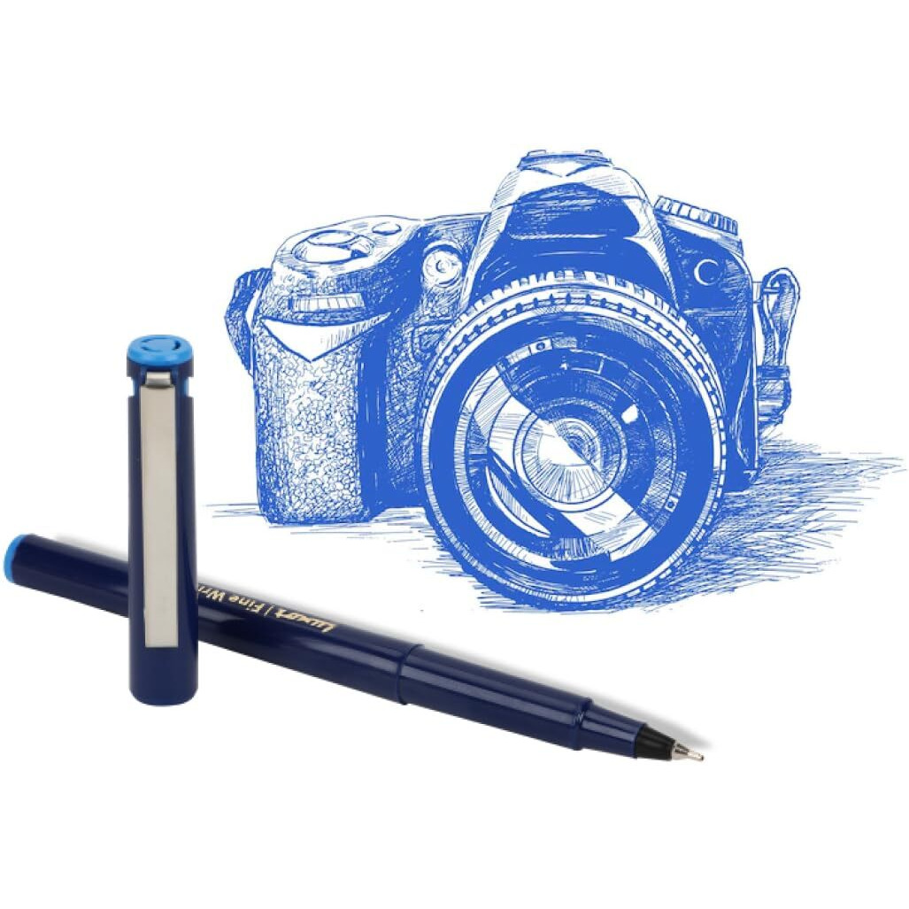 Luxor Finewriter 05 | Assorted Colour | Pack 0f 10 | Perfect for School, Home & Office | Ideal for Professionals & Students