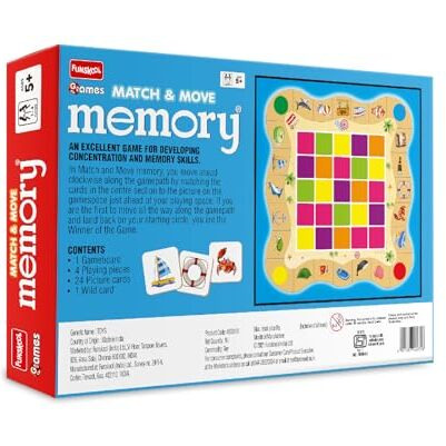 Funskool Memory Match&Move For 5+ years,Multicolor