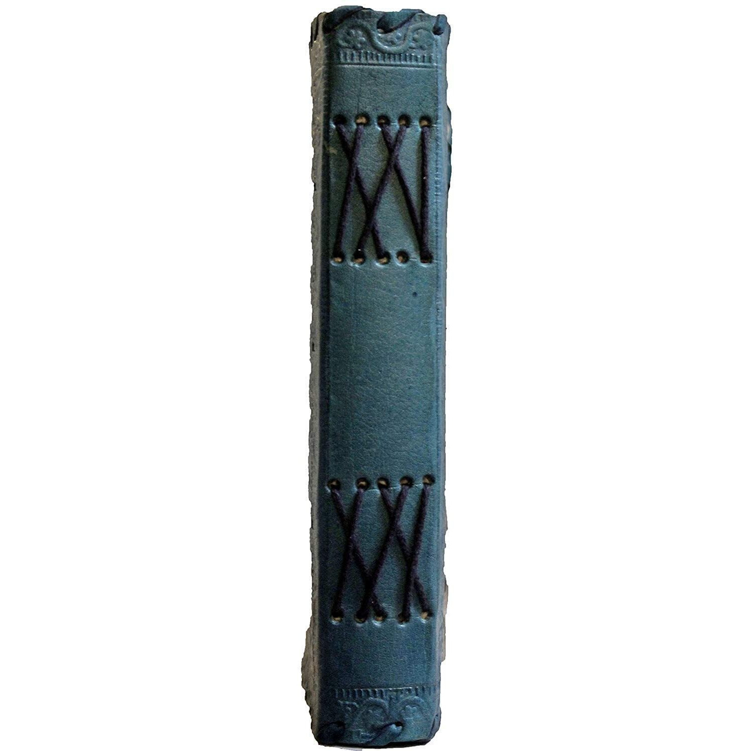 Habeeb Bags Antique Handmade Leather Bound Journal Regular Diary/Personal Organiser Memoir For Men And Women With Lock And Key (Ocean Blue), 200 Pages