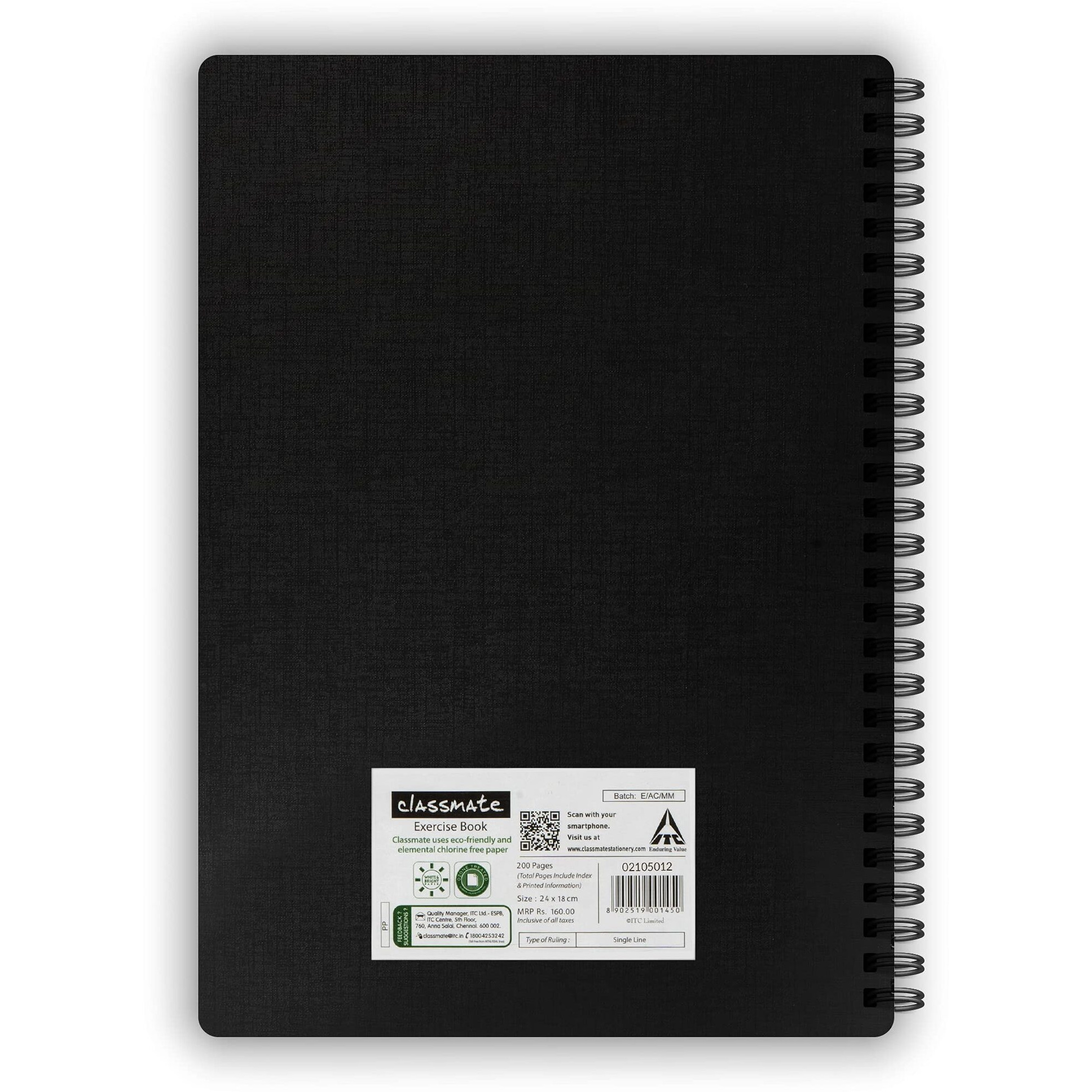 Classmate Pulse 6 Subject Spiral Notebook - Pack of 3 | Unruled | 300 Pages |A4-29.7cm x 21.0cm | Attractive Cover Designs | Soft Cover |Notebooks for College Students