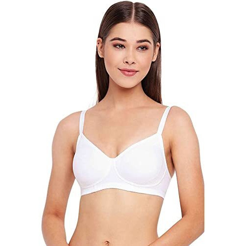 Enamor A042 Side Support Shaper Stretch Cotton Everyday Bra - Non-Padded, Wire-Free & High Coverage White