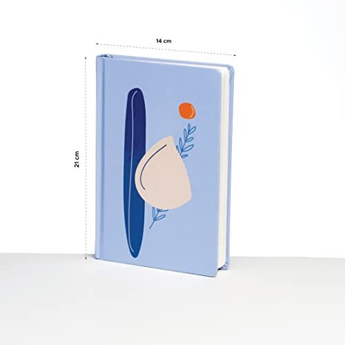 FACTOR NOTES Hardbound Notebook 100 GSM|A5|3 Bookmarks|200 Pages|Inner Pocket|Dot-Grid (The Blue Sunset)