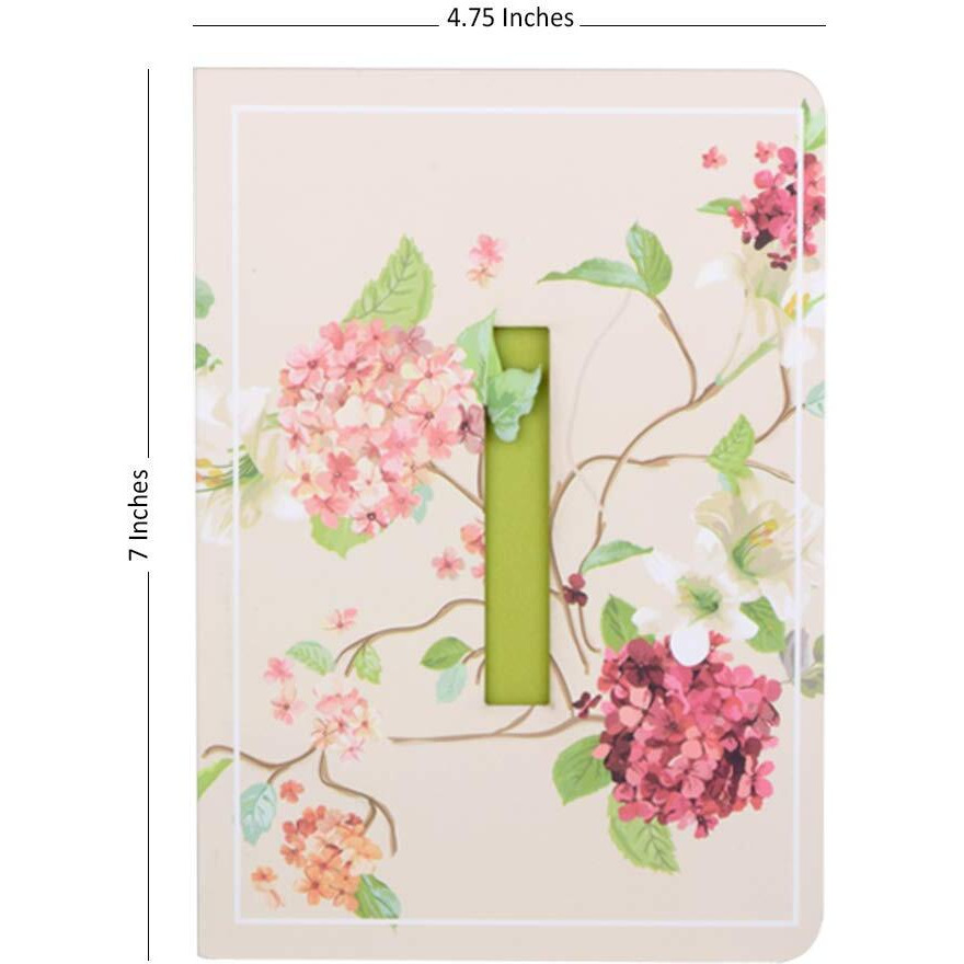 DOODLE Initial I Lasercut Diary Notebook, B6 (6.69 X 4.72 X 0.5 Inches), 192 Pages, 80 GSM, Gift for Women