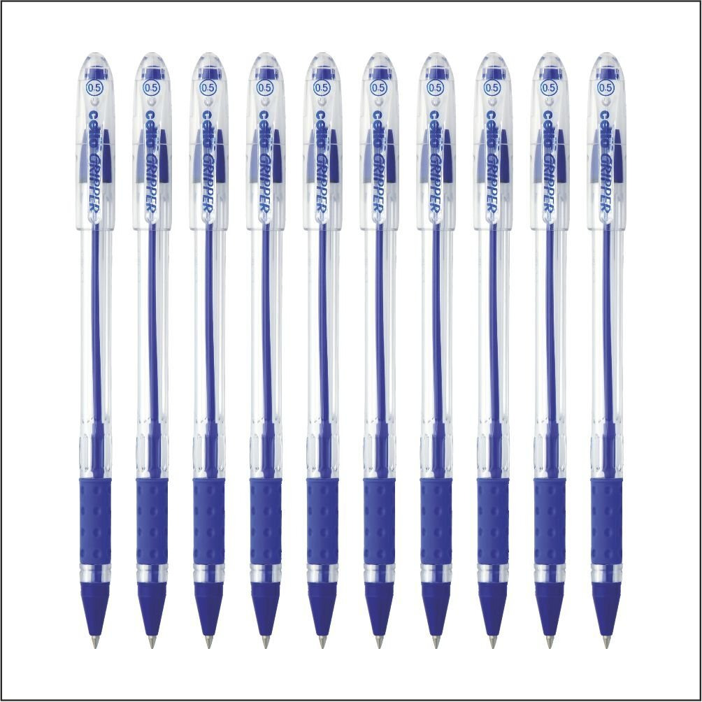 Cello Gripper Ballpen - Pack of 250 (Blue - Pouch Packing)