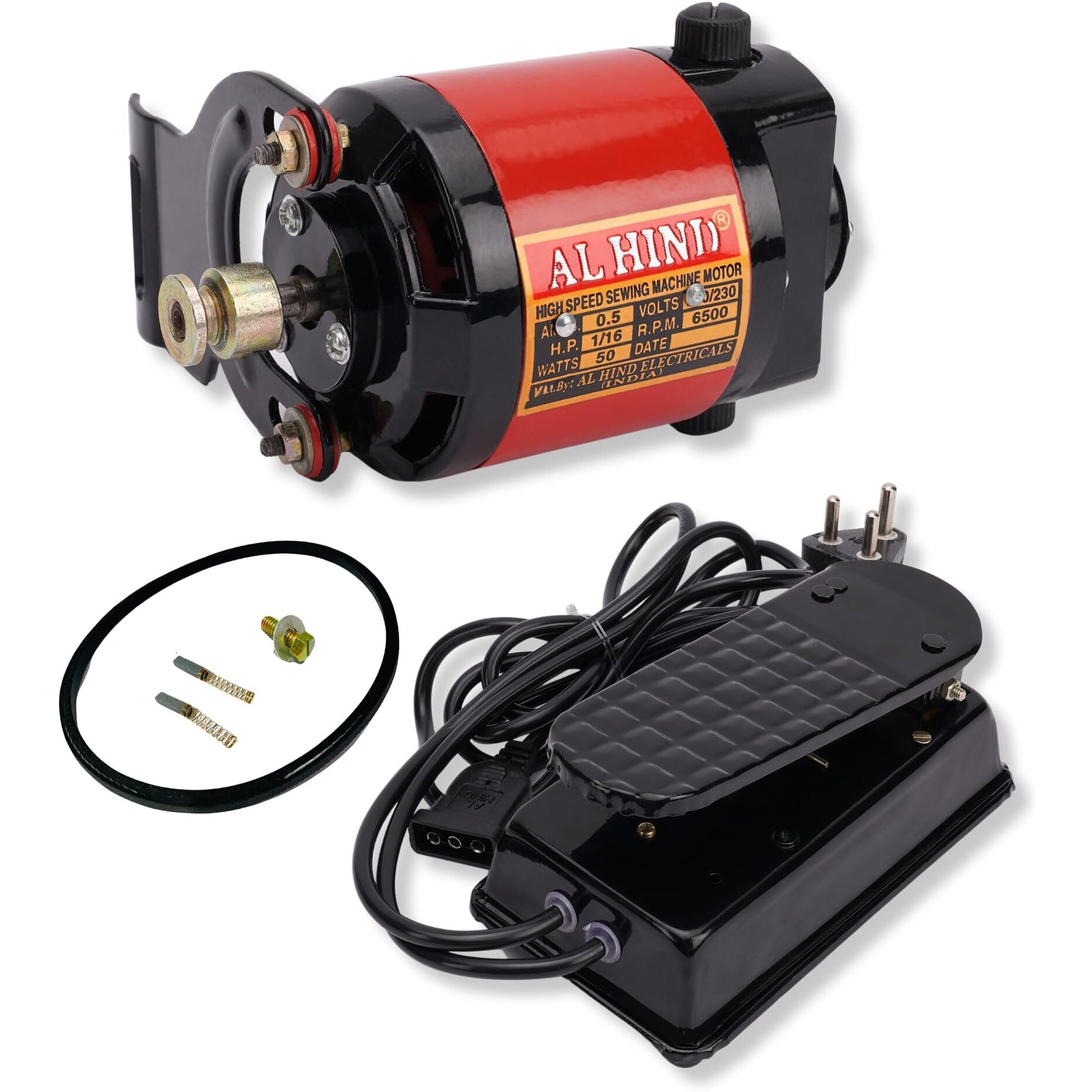 Al Hind MINI SEWING MACHINE MOTOR (FULL COPPER WINDING) WITH SPEED CONTROLLER