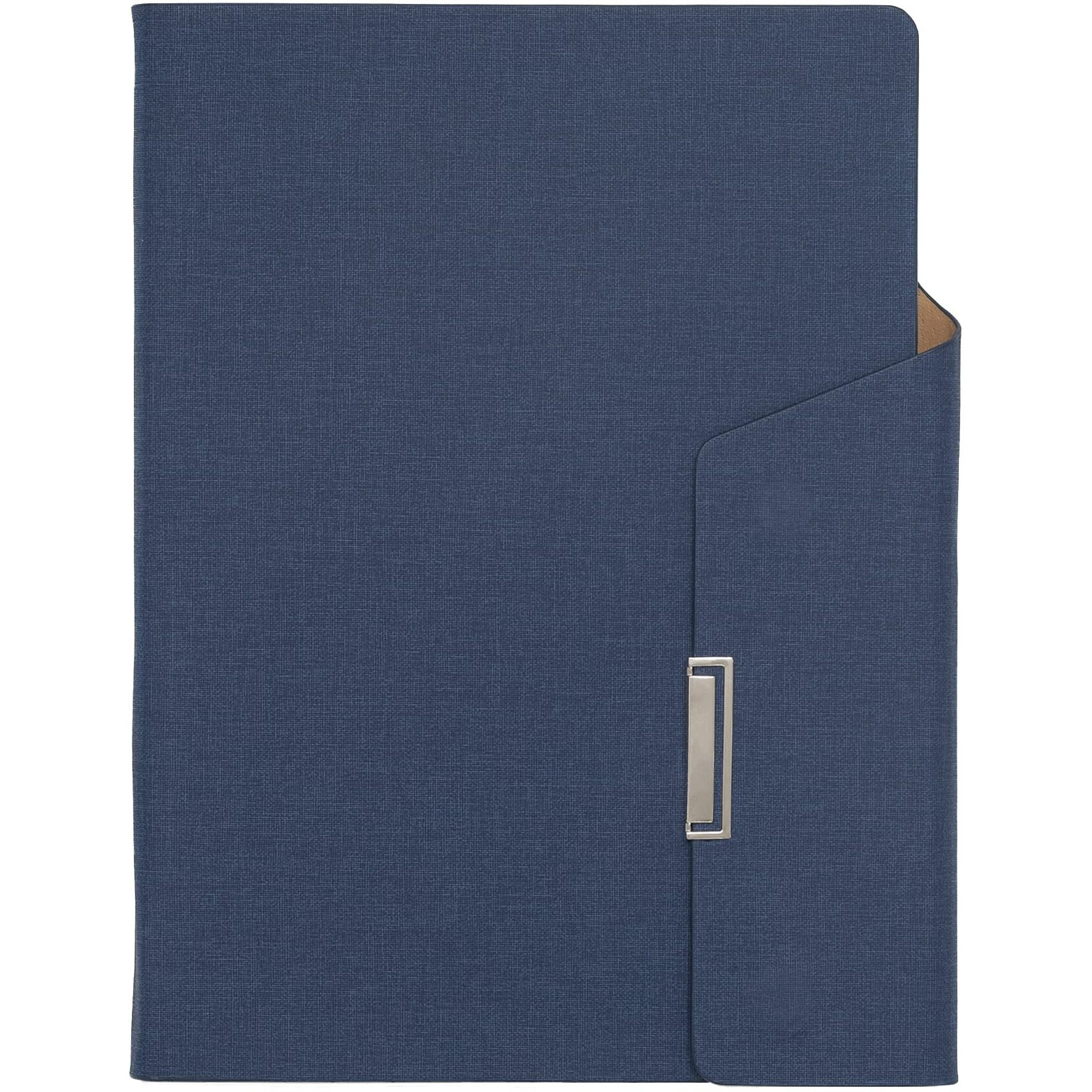 REGAL Signature A-5 PU Leather Business Notebook Diary Journal, Magnetic Flap Closure with sleek metal accessory,192 pages, 80 gsm (Indigo Blue)