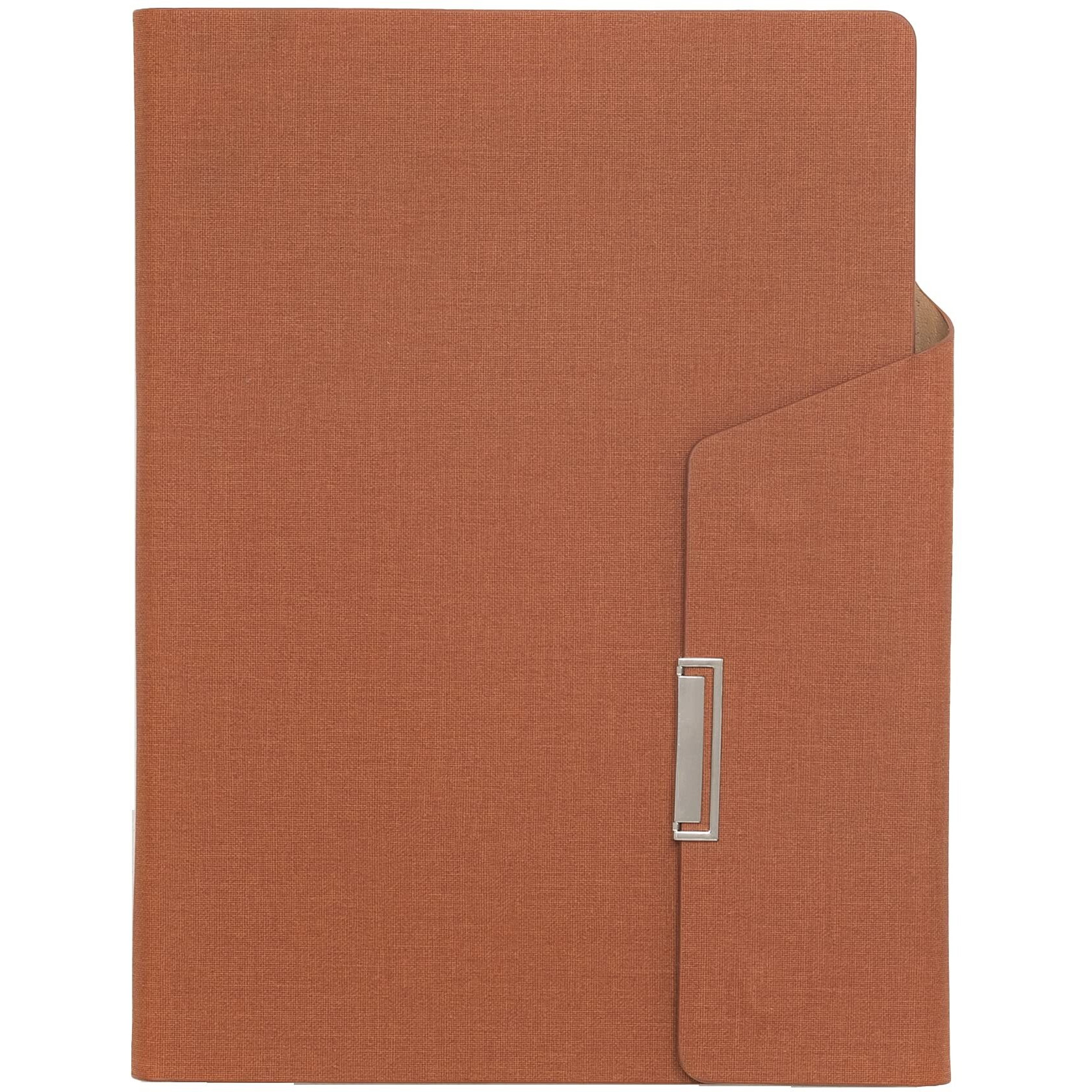 REGAL Signature A-5 PU Leather Business Notebook Diary Journal, Magnetic Flap Closure with sleek metal accessory,192 pages, 80 gsm (Sienna Brown)