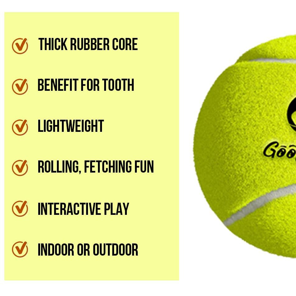 Goofy Tails Tennis Dog Ball Dog Toys | Combo of Tennis Ball for Dog| Non Squeaky Toys for Dogs |Dog Toy Ball| Dog Chew Toys| Balls for Dogs (Light Green, Pack of 2)