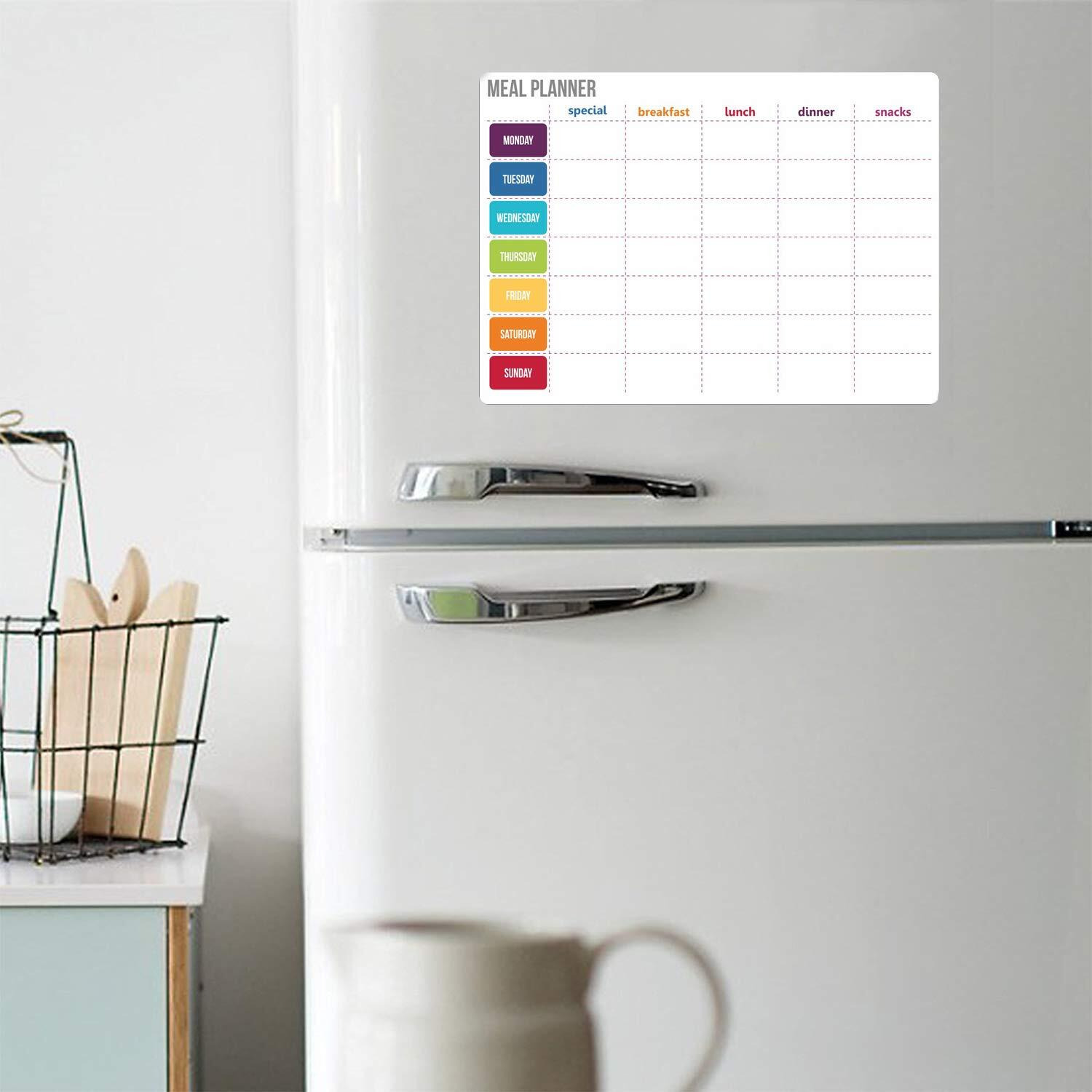 MFM TOYS Fridge Magnet Meal Planner Write-Erase A4 Size Planner Board (Meal Planner (Weekly))
