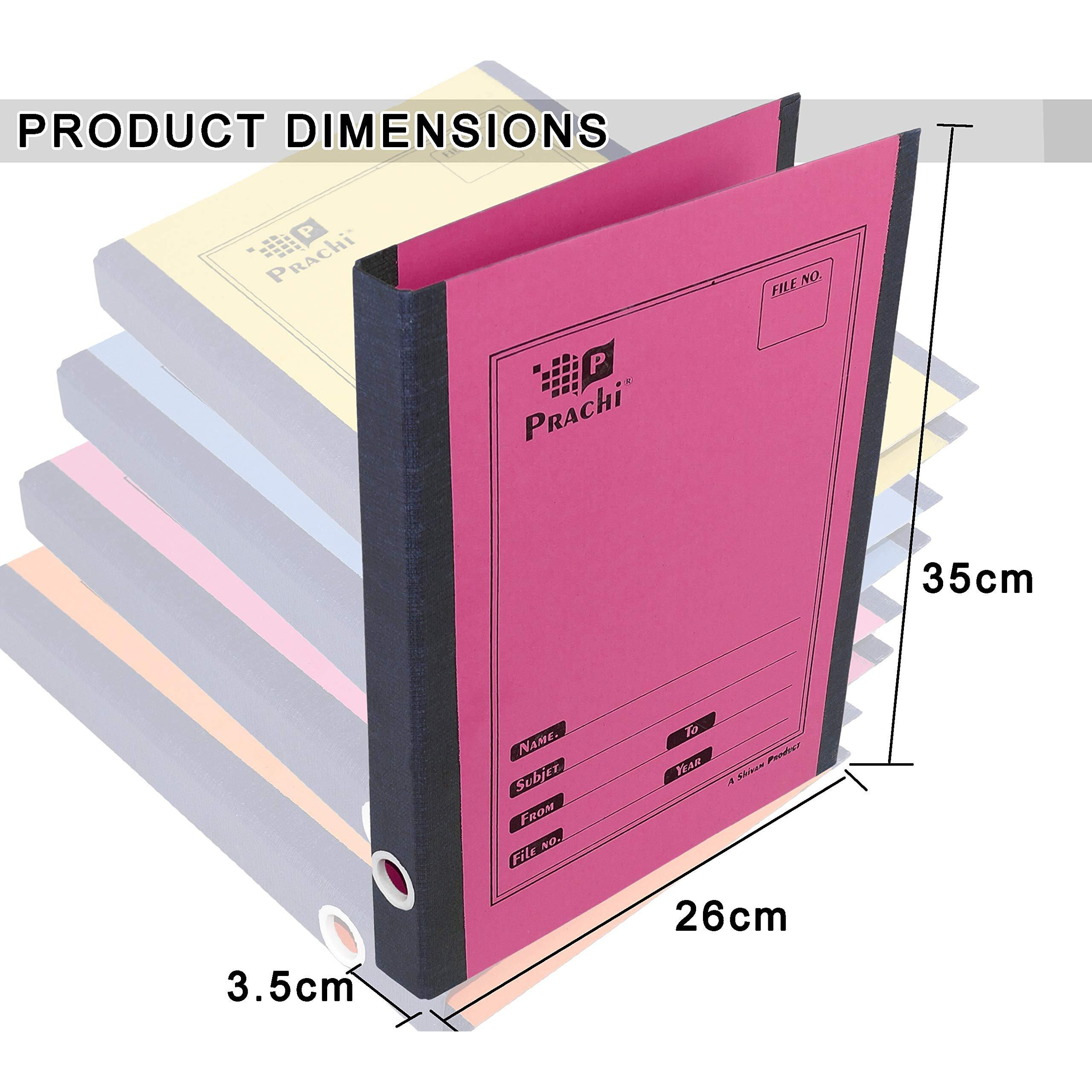 DAHSHA 4 Pack Spring Files A4 Size Paper Folder Cobra File Document Organizer Certificates Holder- Color May Vary (35 x 26 x 3.5 cm)