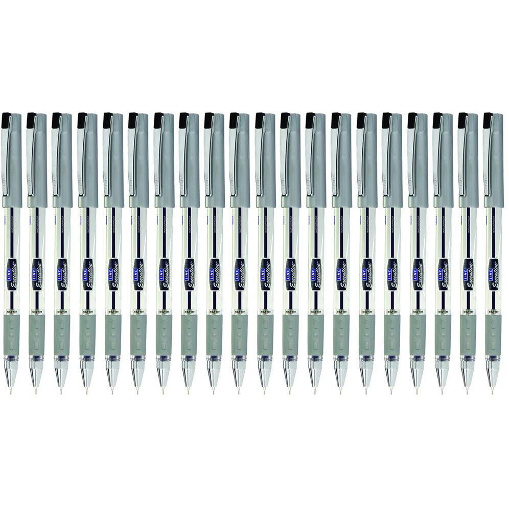 LINC 0.55mm Executive SL-500 Gel Pen | Black Ink | Pack of 20