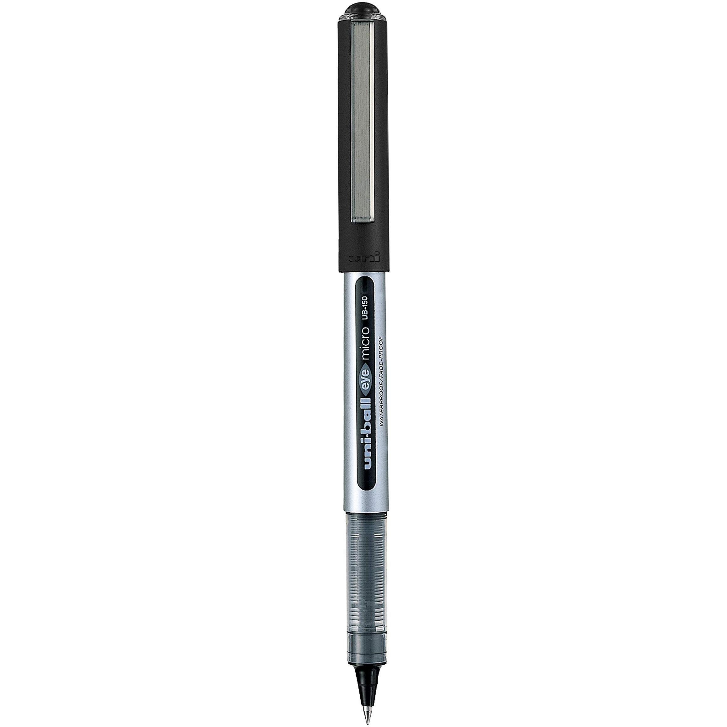 uni-ball Eye UB150 0.5mm Roller Ball Pen | Blue, Black, Red & Green Ink, Pack of 12