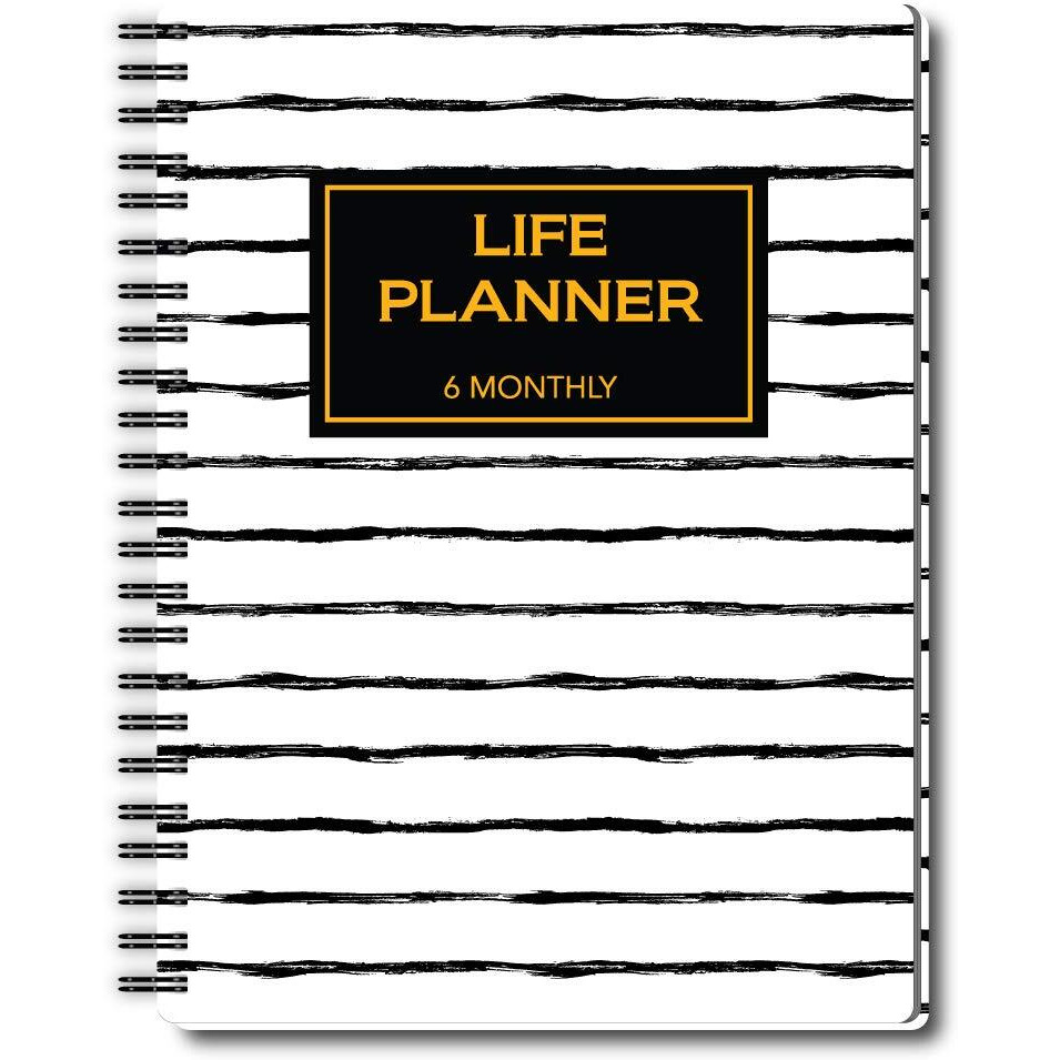 Nourish A5 Life Planner for 6 Months Undated Hardcover, Includes Monthly, Daily, Fitness and Financial Planner